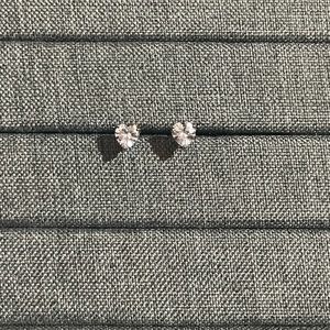 Heart Shaped Cubic Zirconia Stud Earrings